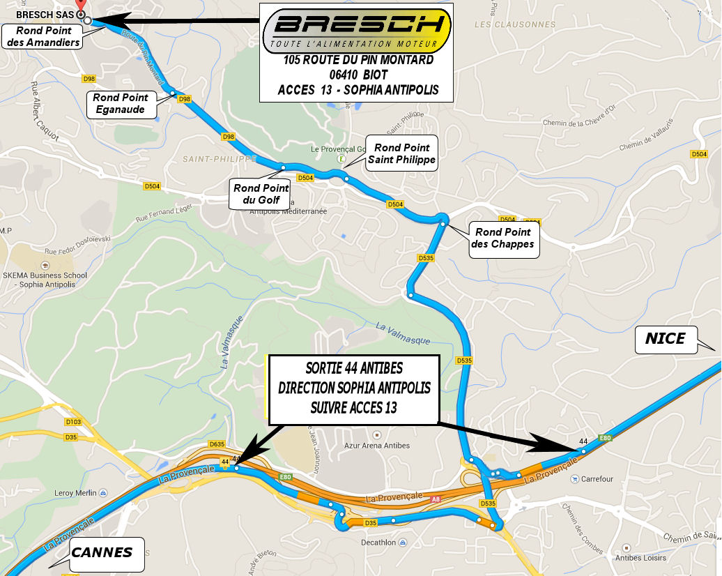 Bresch.com plan d'accès